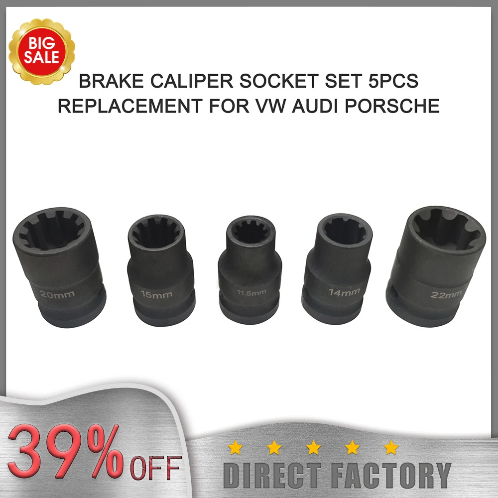 

5PCS Car Brake Caliper Socket Set Brake Pad Screw Replacement for VW Audi Porsche Auto Accessories