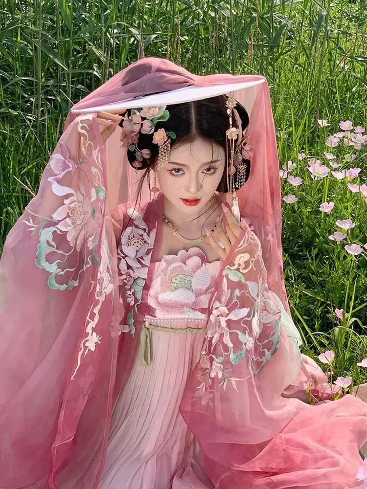 Мечта будуара приносит отличные цветы лотоса женские ханьфу юбки Hezi рубашки с