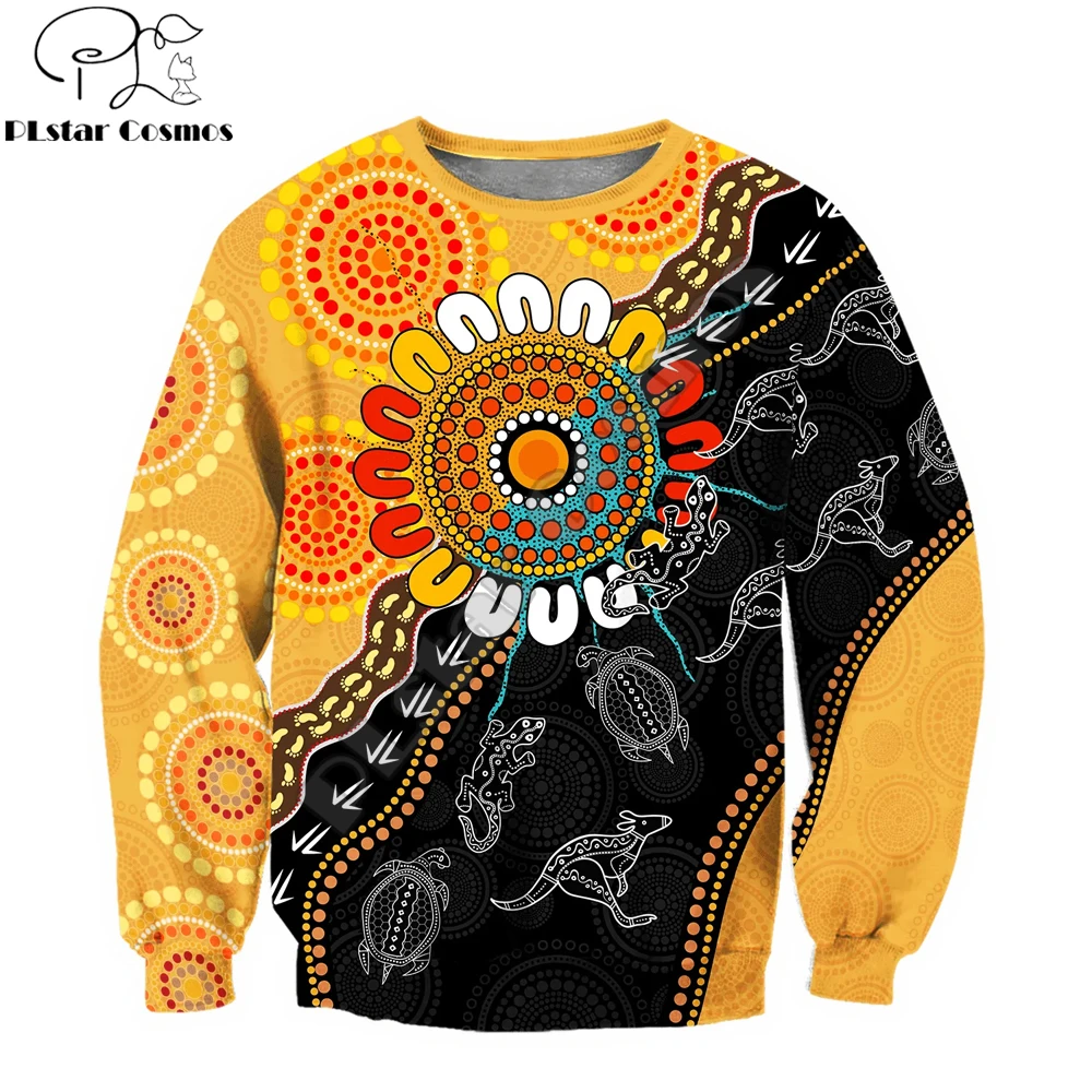 Аборигенные австралийские мужские толстовки на молнии с 3D-принтом