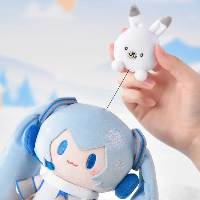 Фото 15 см Hatsune Miku Snow Series плюшевая кукла Kawaii Q версия плюшевые рюкзаки игрушки фигурки брелок сумка кулон игрушка в подарок №3