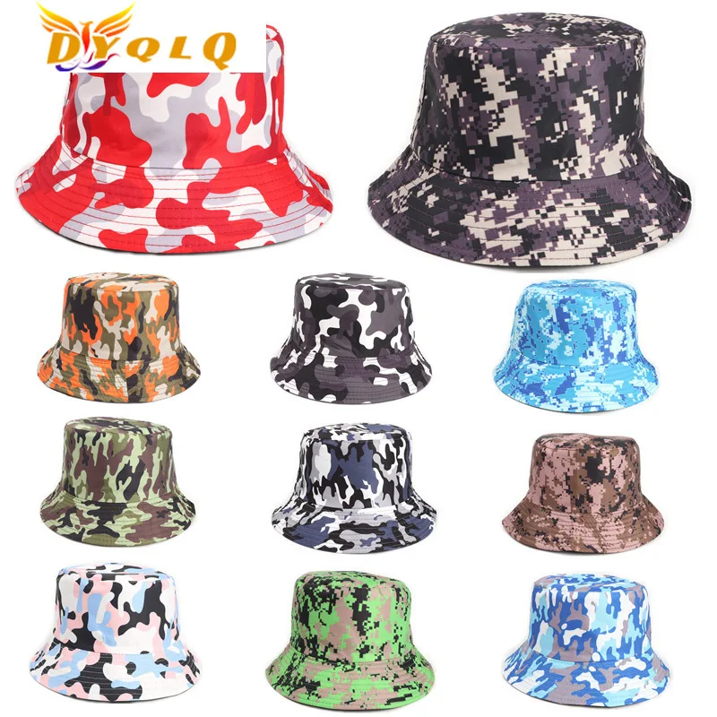 

Camouflage Fisherman Hat Men's Jungle Print Double-sided Cap Army Fan Hat Casual Mountaineering Fishing Hat Panama Gorros
