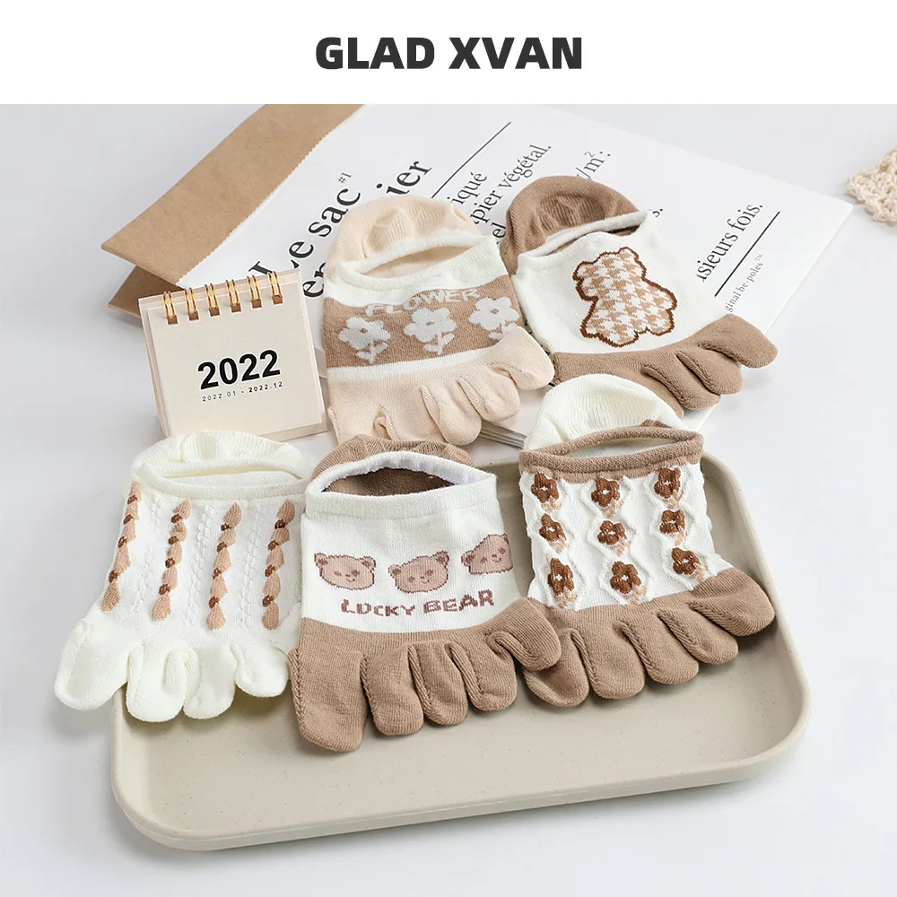 Women Five Toe Yoga Socks Non-Slip Bandage Ballet Dance Backless Sock Fitness Exercise Pilates Sport Ladies Socks Gym Slippers