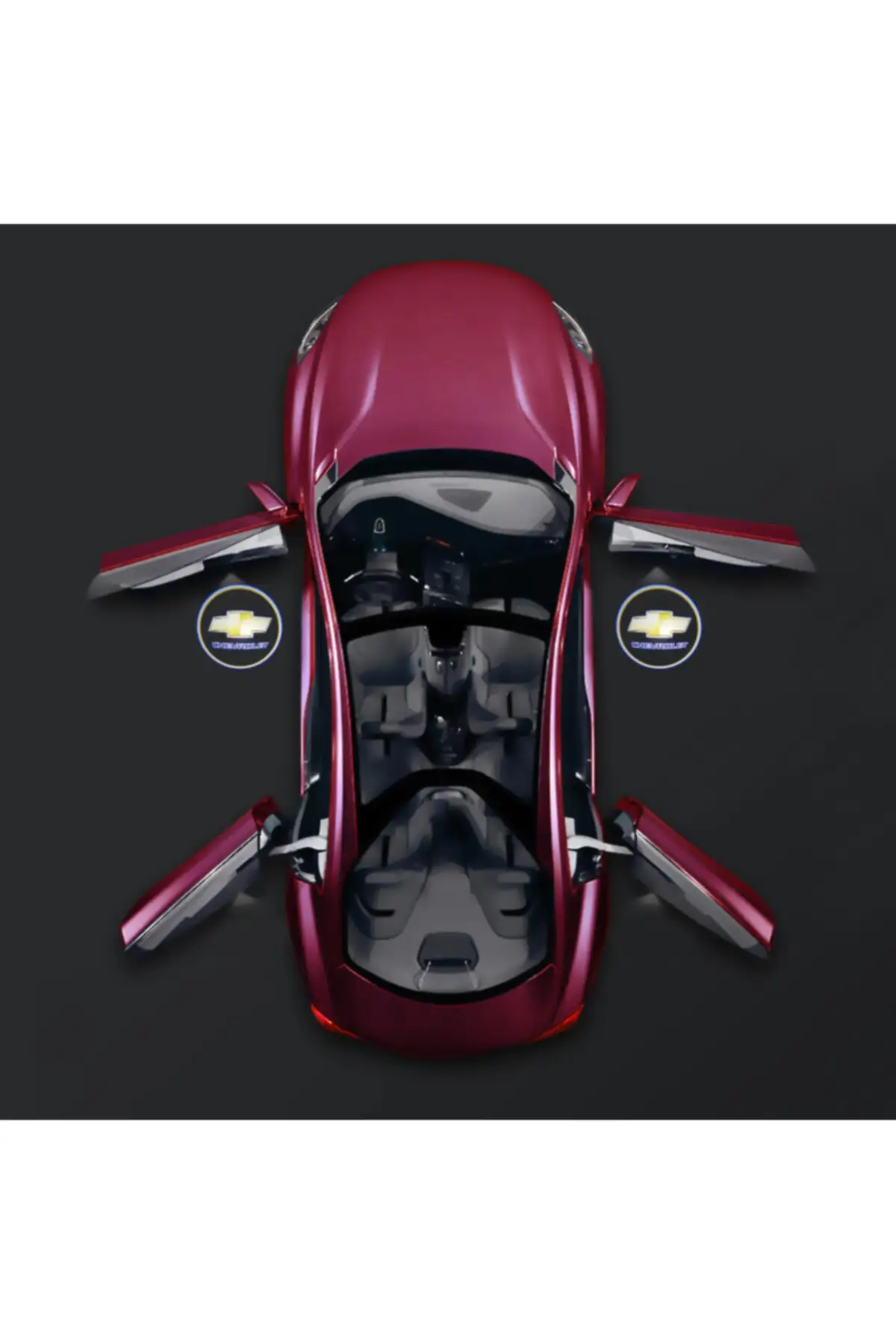 

Chevrolet Compatible Under Door Battery Led Logo Hd Lens Dark And Distance Sensor Led Light Lamp