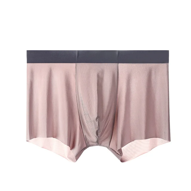 

Men Boxers Luxury Silk Boxers Underwear Crotch Boxer Nylon Underwear Shorts Slips