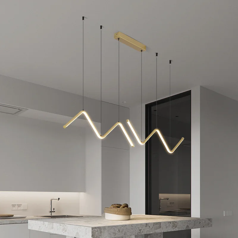 

Large Linear Pendant Light Minimalist Modern Nordic Pendant Light Ceiling Living Room Furniture Lampadari Chandeliers HX50NU