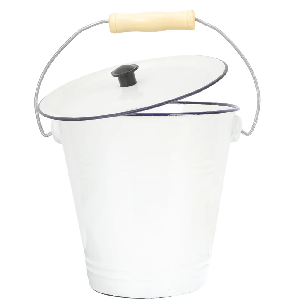 

Bucket Milk Pail Enamel Galvanized Metal Storage Bottles Pot Ice Can Urinal Plastic Burning Bin Ash Coal Water Chamber Tin