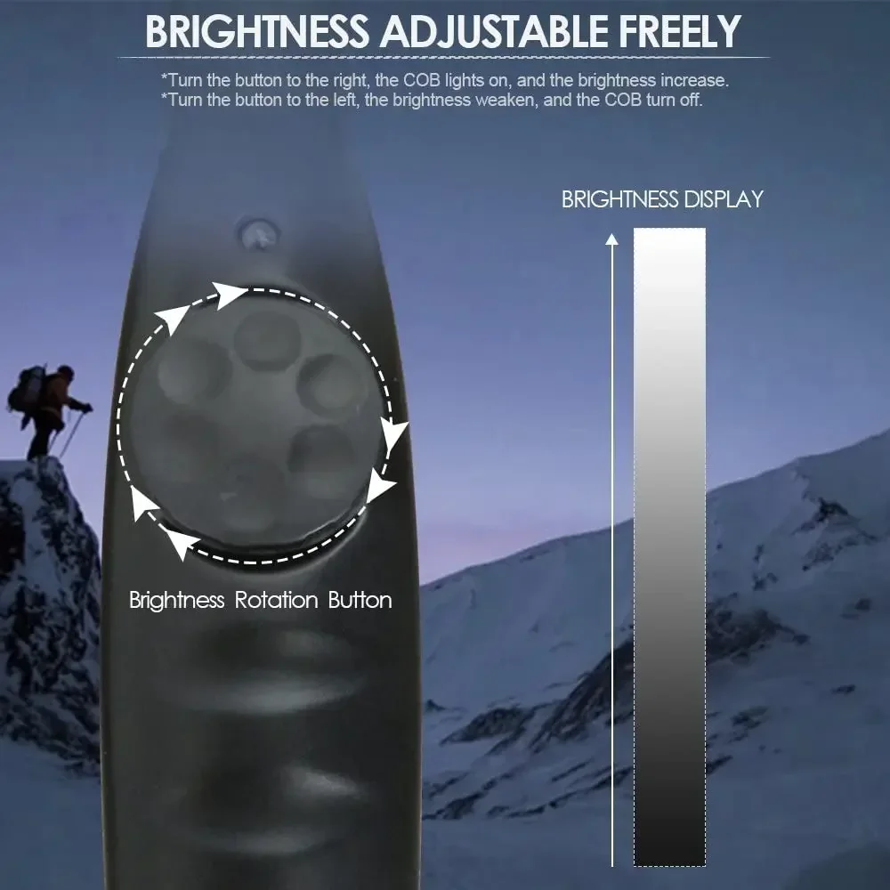 USB перезаряжаемый светодиодный рабочий фонарь COB портативный магнитный