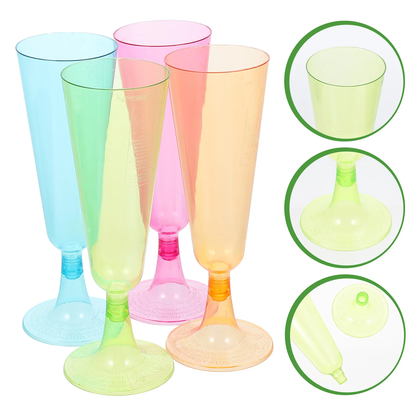 

Champagne Glasses Cups Cup Flutes Cocktail Flute Wedding Crystal Red Goblet Party Toasting Disposable Shatterproof Gourd Stem