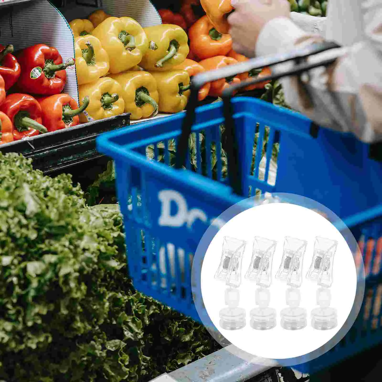 

4pcs Poster Clip Sturdy Advertising Clamp Poster Clip Label Holder for Home Shop