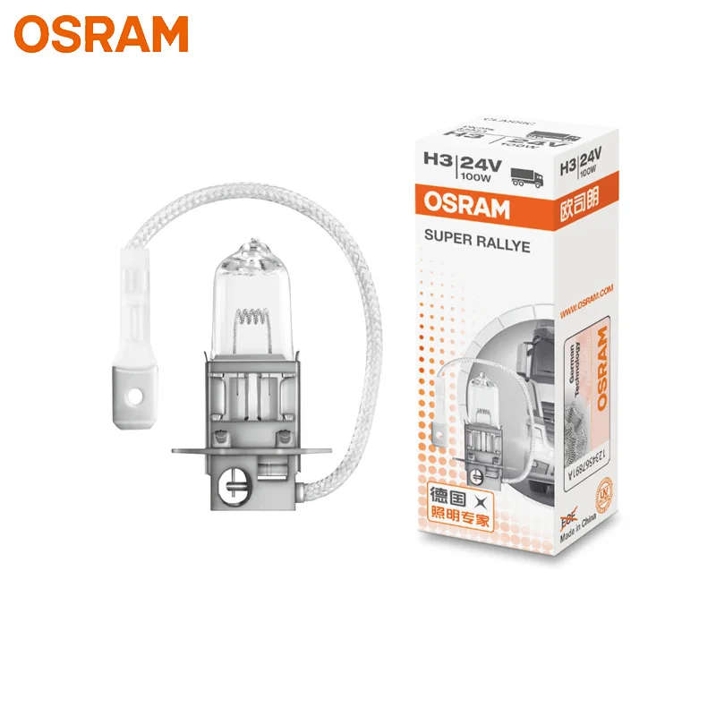 

OSRAM H3 24V 100W 62243 PK22s OFFROAD STANDARD Bulb Truck Halogen Lamp Offroad Headlight UV Filter SUPER RALLYE (1 Bulb)