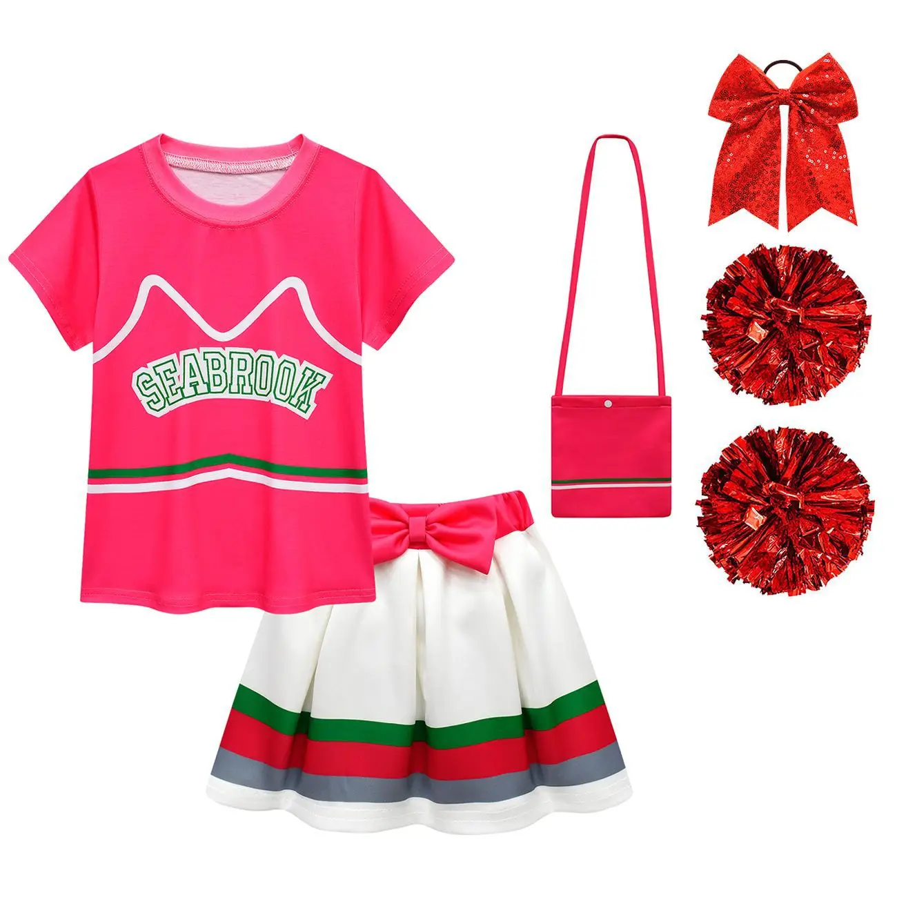 2 шт. футболка и юбка для девочек с принтом