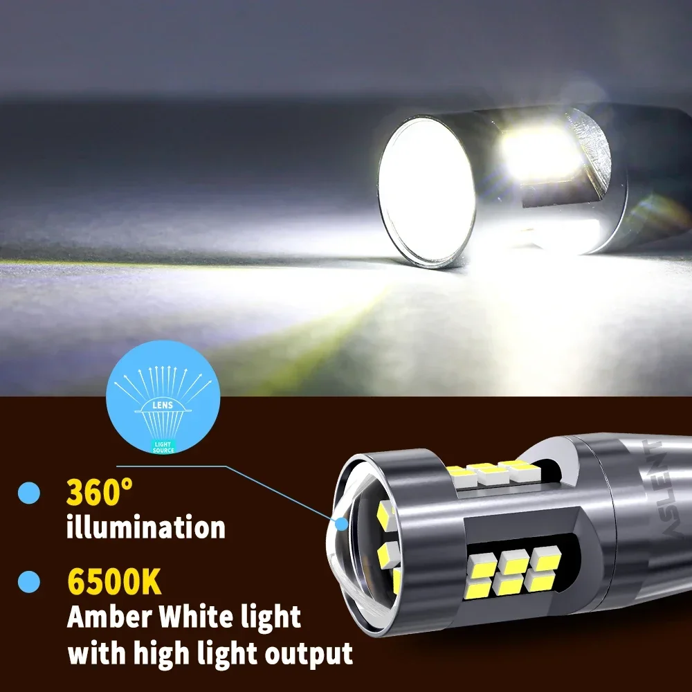 2 шт. T15 светодиодная лампа W16W Canbus без ошибок 24 2016SMD 912 921 светодиодные фонари 12 В