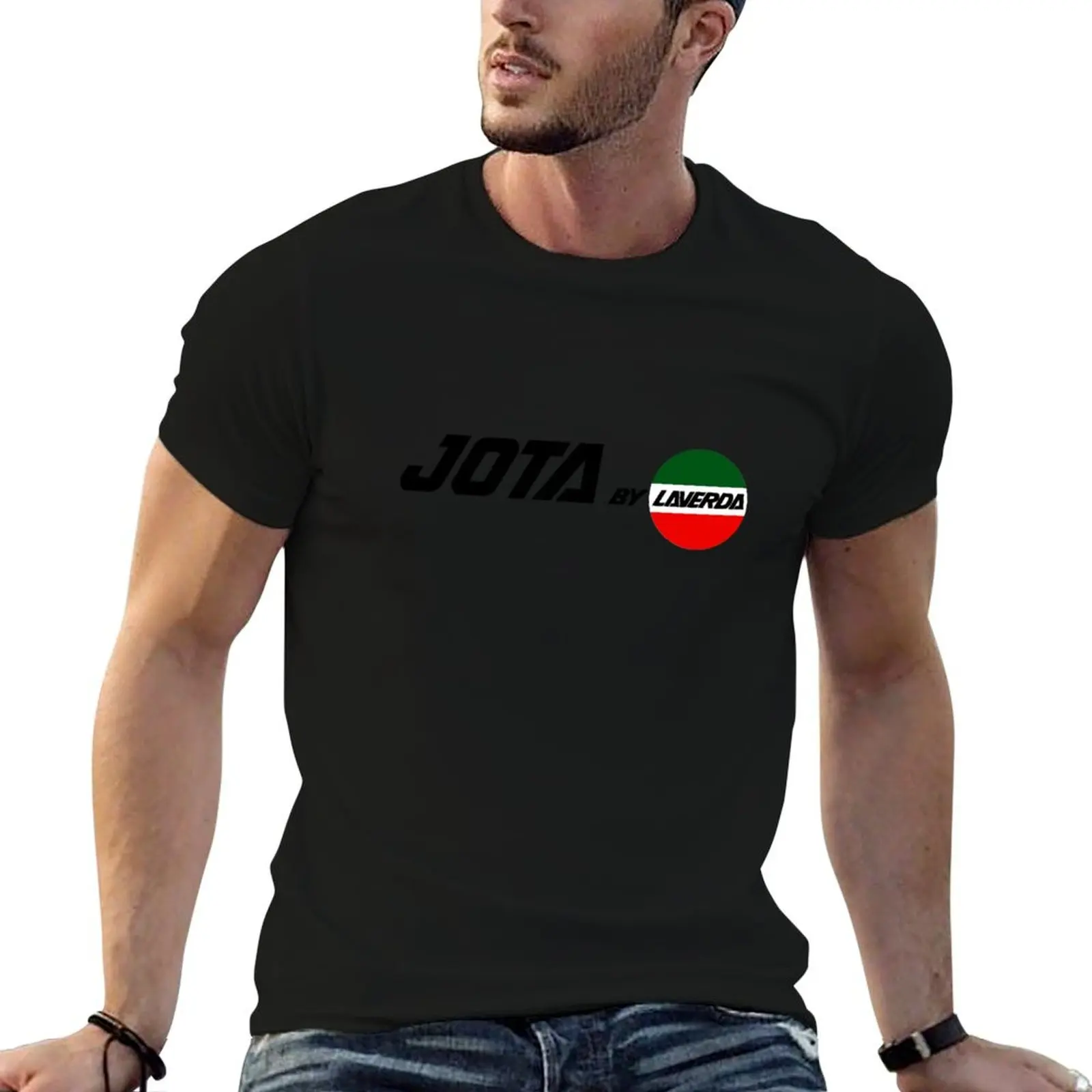 Фото Футболка Jota by Laverda с ретро-графикой, дышащая, для тренировок, с коротким рукавом №1