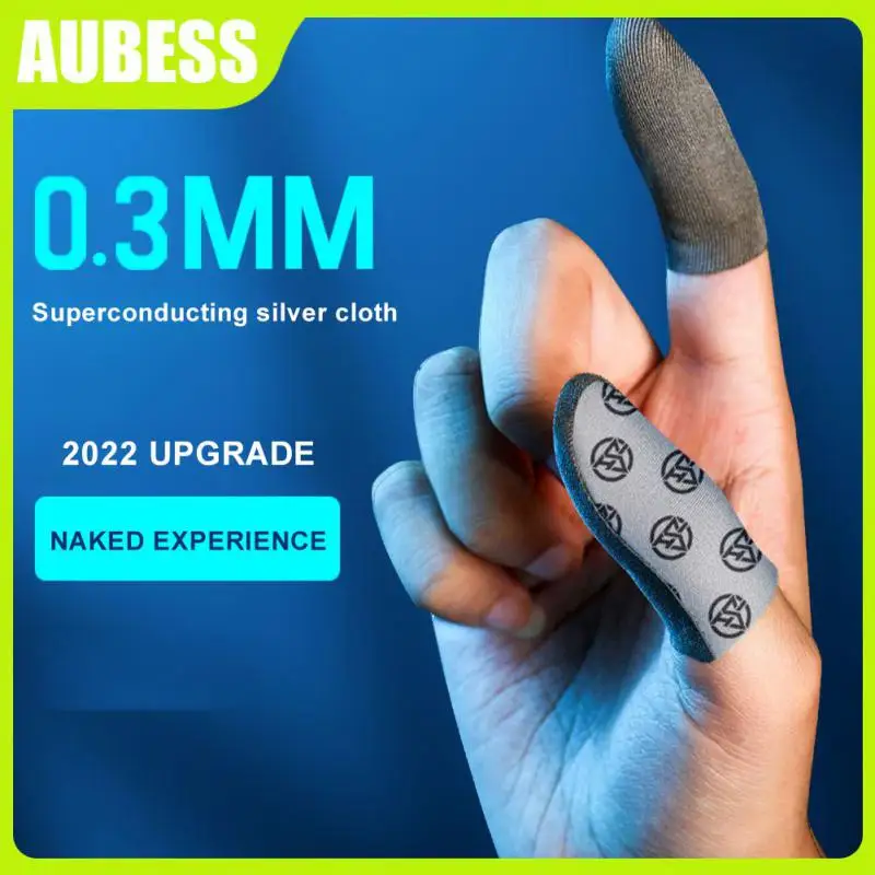 

1 Pair Touch Screen Gloves Breathable Finger Cover Anti-sweat Mobile Game Controller Non-slip Game Accessories Sweat-proof