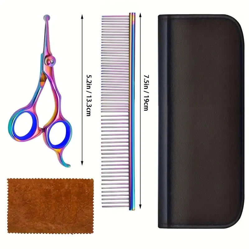 Профессиональные Радужные Ножницы Для Ухода За Собаками Набор Кусачек Стрижки