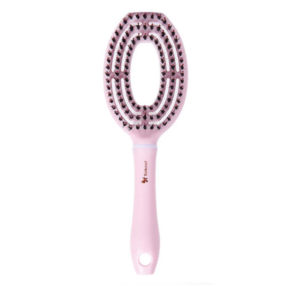 

1pc Hairdressing Plastic Scalp Massage Comb Mane Comb Healthy Care Scalp Massage Antistatic Hairbrush for Women (Pink)
