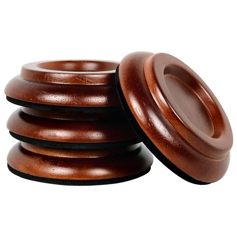 

3/4Pcs Upright Piano Wooden Caster Cups Anti-slip Mat Protection EVA with Pads Leg R9X4