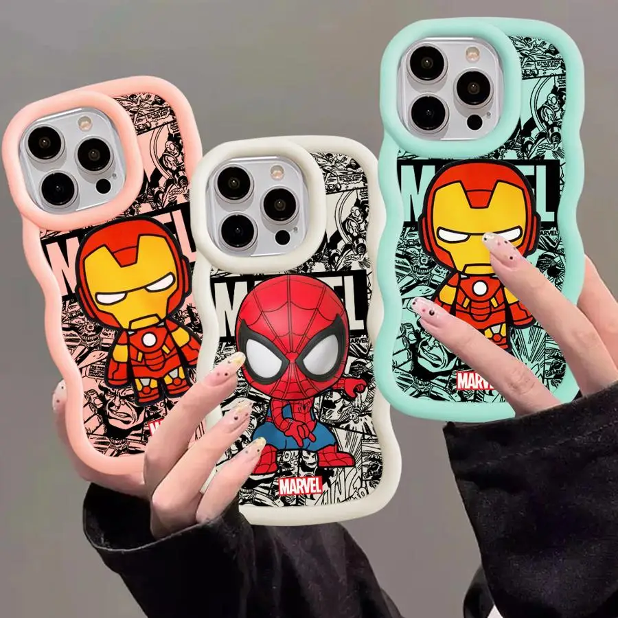 Marvel Ironman Sipiderman Phone Case for Xiaomi Poco X3 X5 5G Redmi 8 Pro 9T 9C 10 10C 10A 12 13C A2 A1 Plus Soft Funda