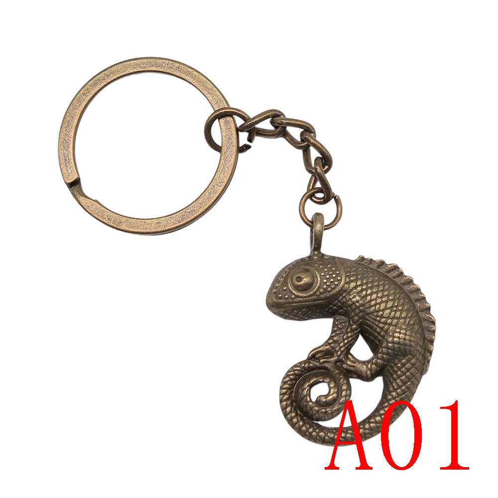 Брелок для ключей в виде лягушки и ящерицы |