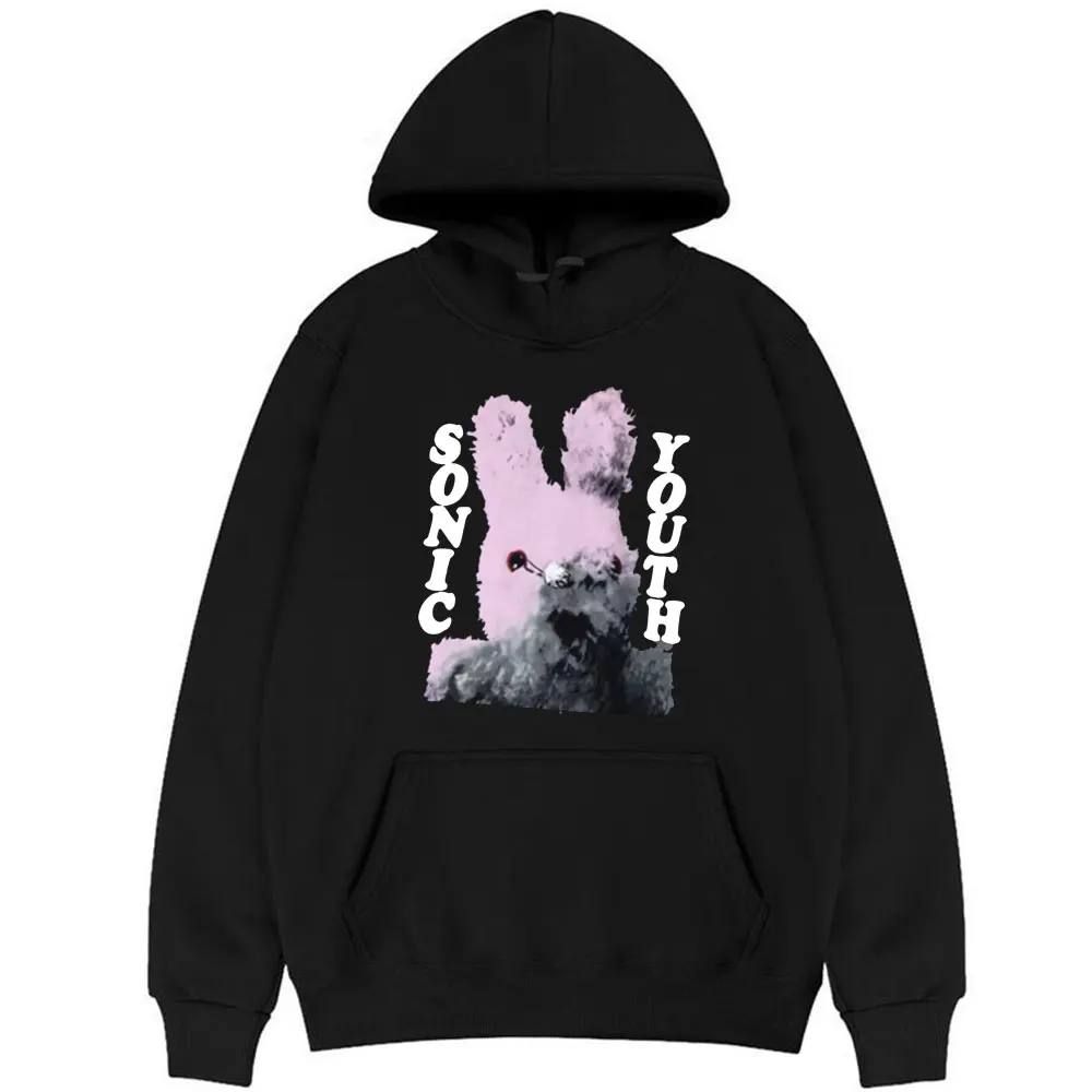 

Bad Bunny Sonic Youth Hoodie Anime Cartoon Graffiti Hoodies Men Women Fashion All-match Hip Hop Trend Style Hooded Sweatshirt