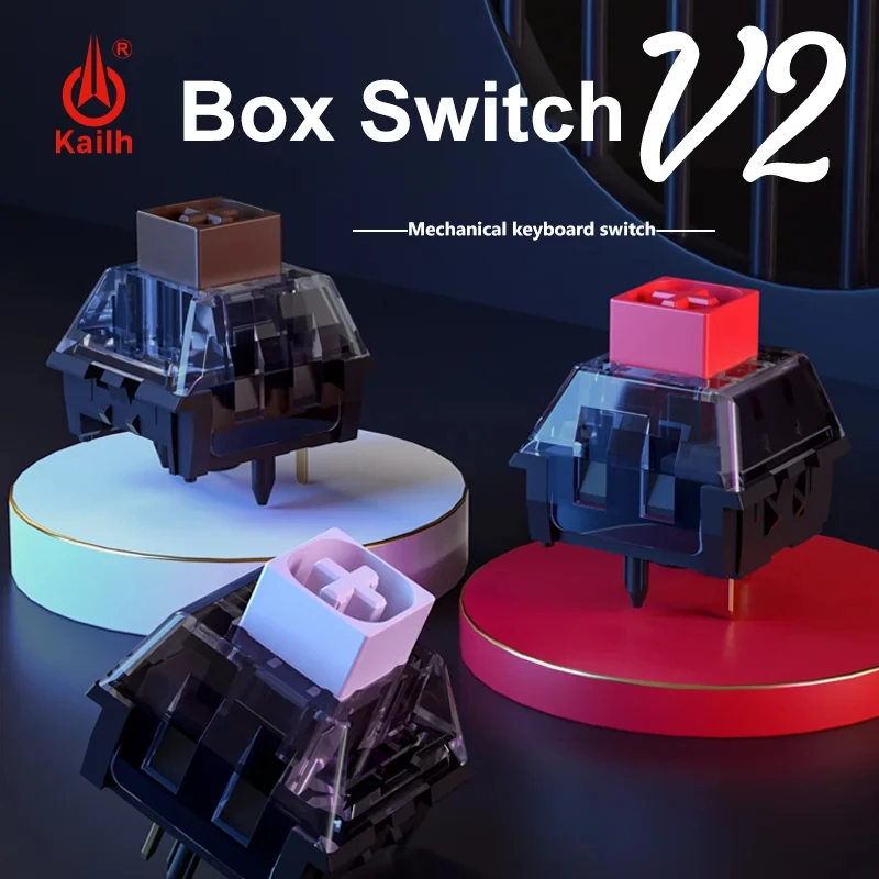Фото Kailh Box V2 Switch BOX Белый Красный Коричневый Переключатели для пользовательской механической клавиатуры DIY 5-контактные RGB-совместимые переключатели Cherry MX №4