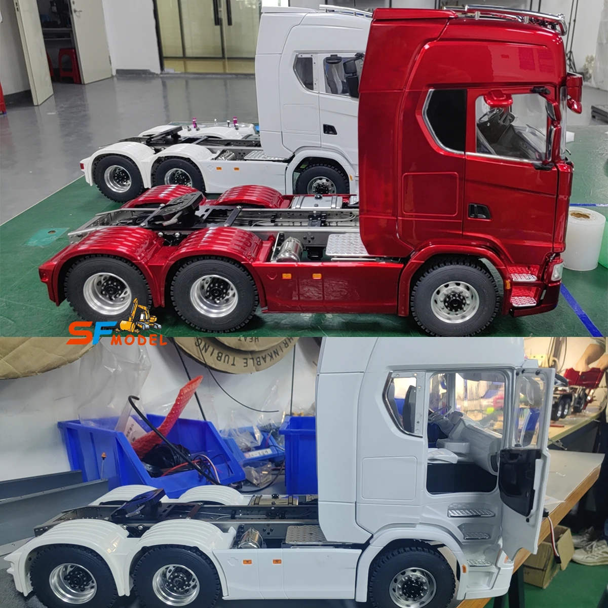 770S Радиоуправляемый трейлер Tamiya 1/14 6X6 грузовик открытая версия со встроенной и