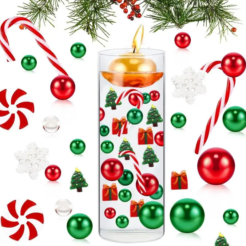 

Floating Christmas Vase Fillers Christmas Vase Filler Floating Pearls Red And White Floating Pearls Set Christmas Flameless