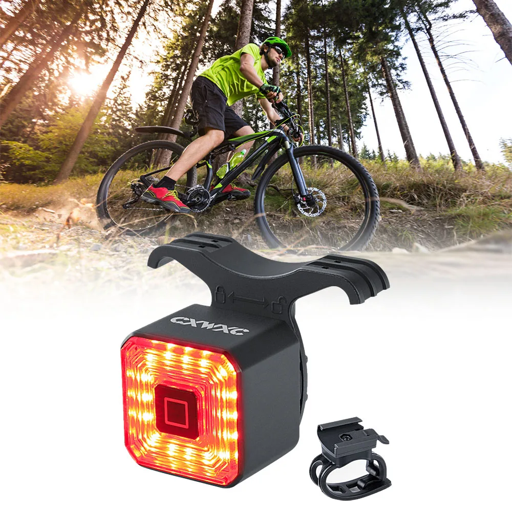

GIYO Smart Bicycle Light USB Cycling Light Bike Lamp Auto Stop LED Back Rechargeable IPX6-Waterproof Safety Cycling Accessories