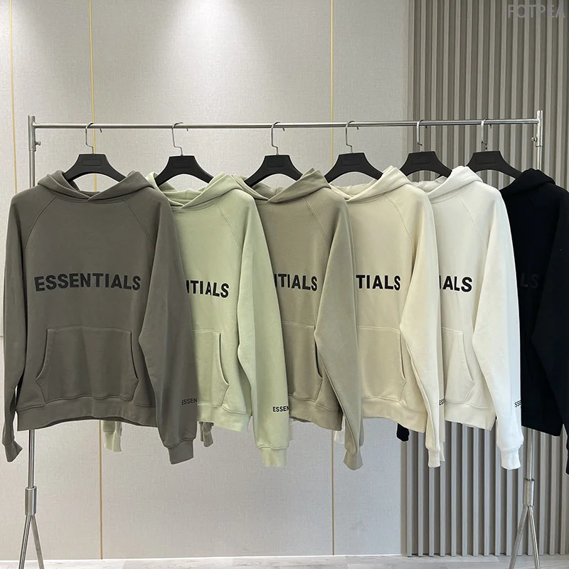 ESSENTIALS Hoodie Men Women's Oversized Best Quality Fashion Sweatshirt Hip Hop Streetwear 100% Cotton ESSENTIAL Pullover