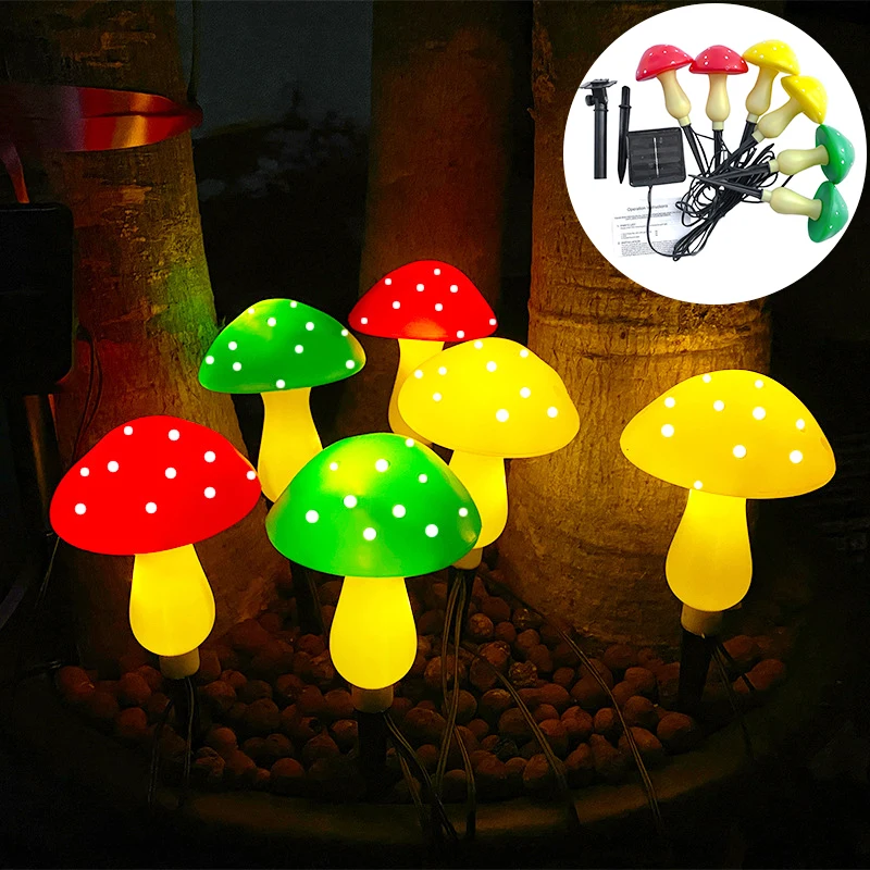 

Mushroom Solar Light Waterproof Solar Led Light Outdoor Sunlight Lamp for Garden Yard Lawn Path Decor Solar Lamp Outdoor