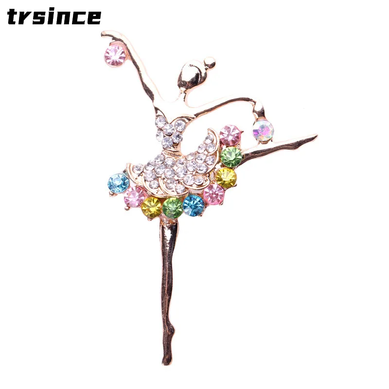 

Creative Personality Wild Color Ballet Dancing Girl Brooch Corsage Women's Clothing Accessories