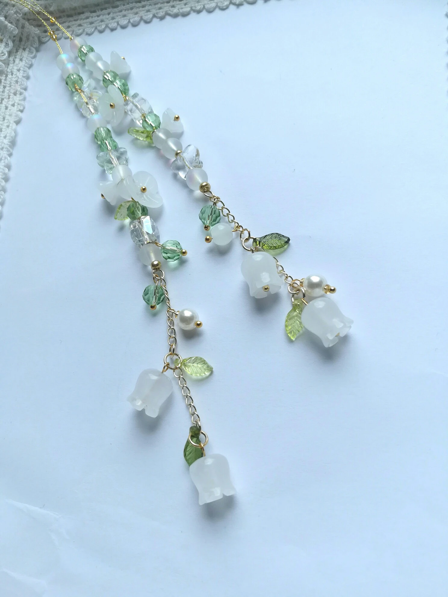 

BJD Blythe handmade Eye changing crystal pull rope for sleeping eye six strand rope reinforcement Lily of the valley