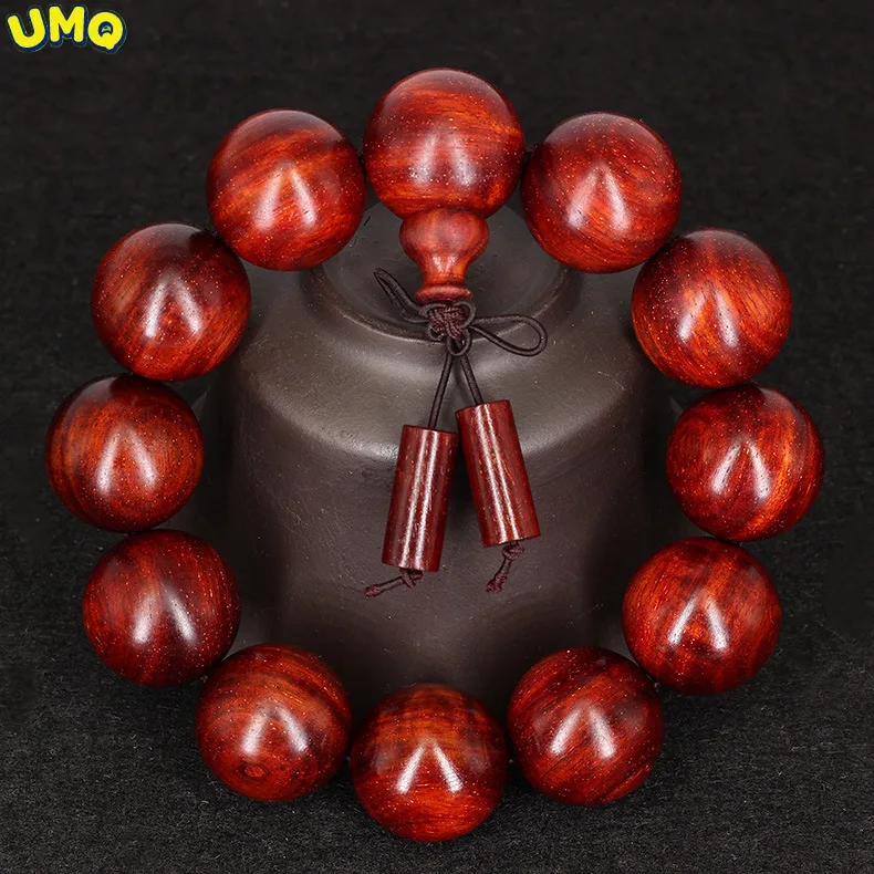 

Zambia Red Sandalwood Venus Bracelet High Density Blood Sandalwood Small Full Star Buddha Beads Venus 108 Bracelet
