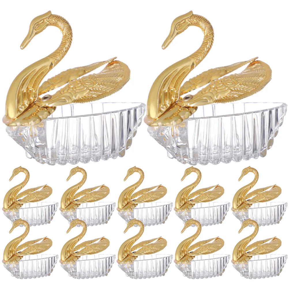 

Box Candy Swan Boxes Party Wedding Biscuitsshower Case Baby Favors Pattern Holder Gift Wrapping Decorative Gifts Container Clear