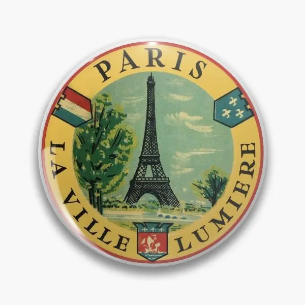 Винтажная мягкая булавка с изображением Парижа Франции Эйфелевой башни для