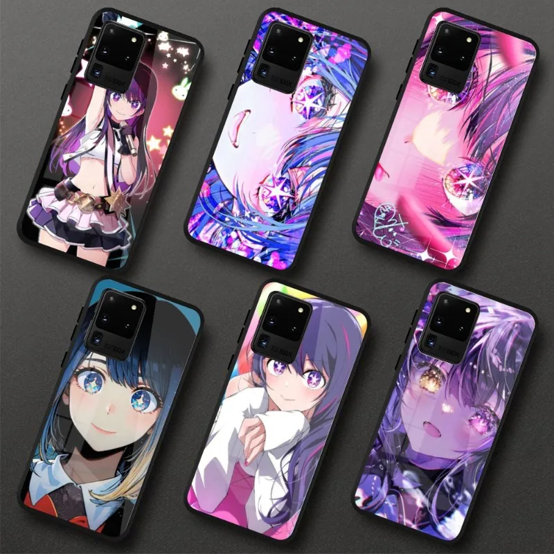 

Anime Oshinoko Luxury Phone Case for Samung S23 S22 S21 Pro Ultra A13 A33 A53 NOTE 20 PC Glass Phone Cover Funda