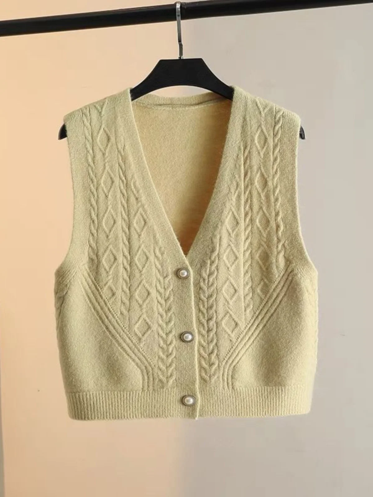 Simple Vest Knit cardigan Sweater Japan fashion Basic Outerwear Women 2024 Spring Thin New Preppy