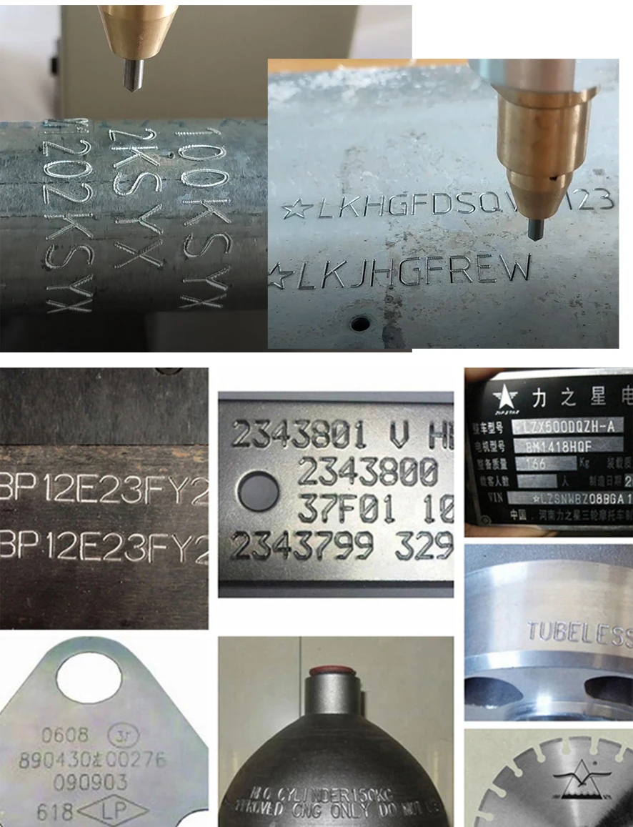 Портативный автомобильный шасси 120*40 мм пневматическая цифровая маркировочная