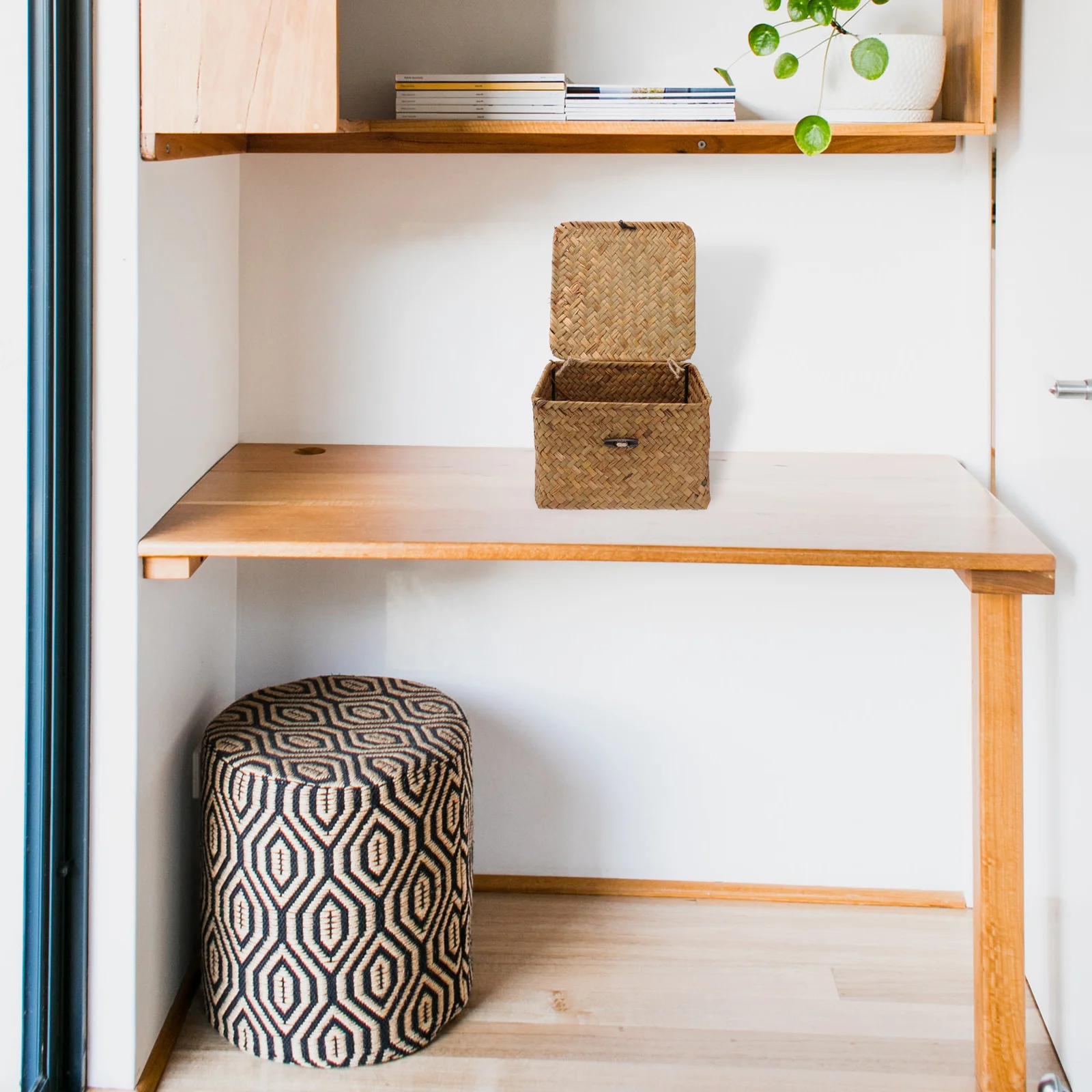 Держатель для хранения чая винтажный декор корзина стирки белые полки