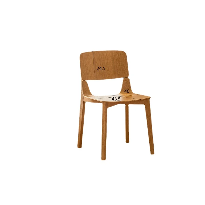 

YY Small Apartment Simple Comfort and Casual Oak Retro Coffee Shop Chair