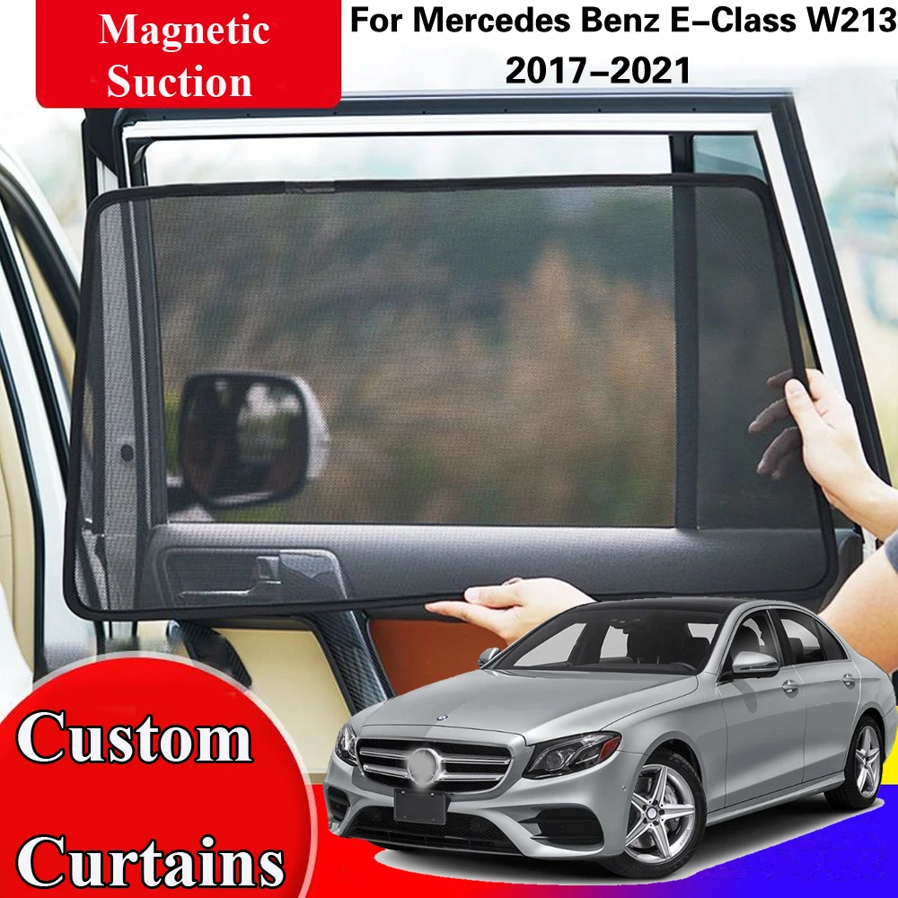 

For Mercedes Benz E-Class W213 2017-2021 E200 E250 E300 Side Sun Shade Shading Protection Window Curtain SunShades Accseeories