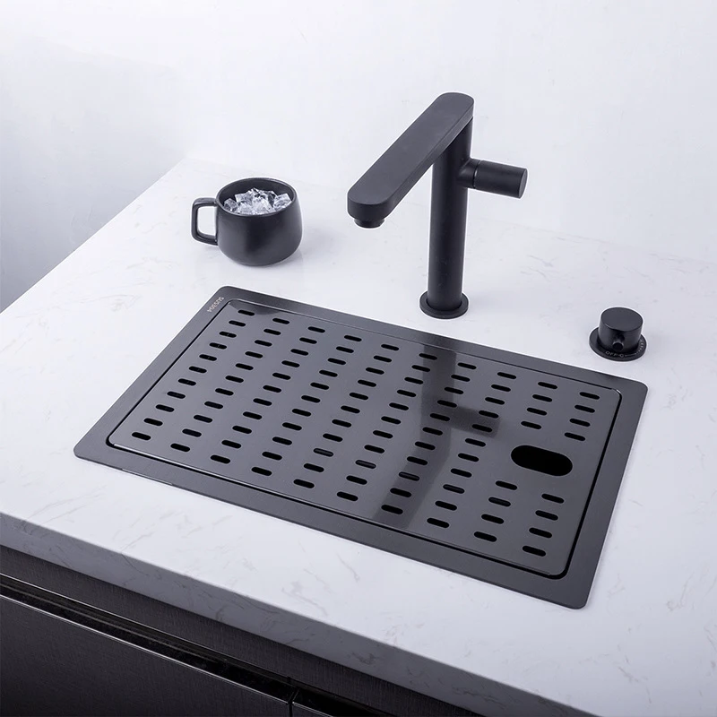 

Скрытая Черная кухонная раковина, барная раковина маленького размера с одной чашей, раковина из нержавеющей стали для балкона с краном для ...