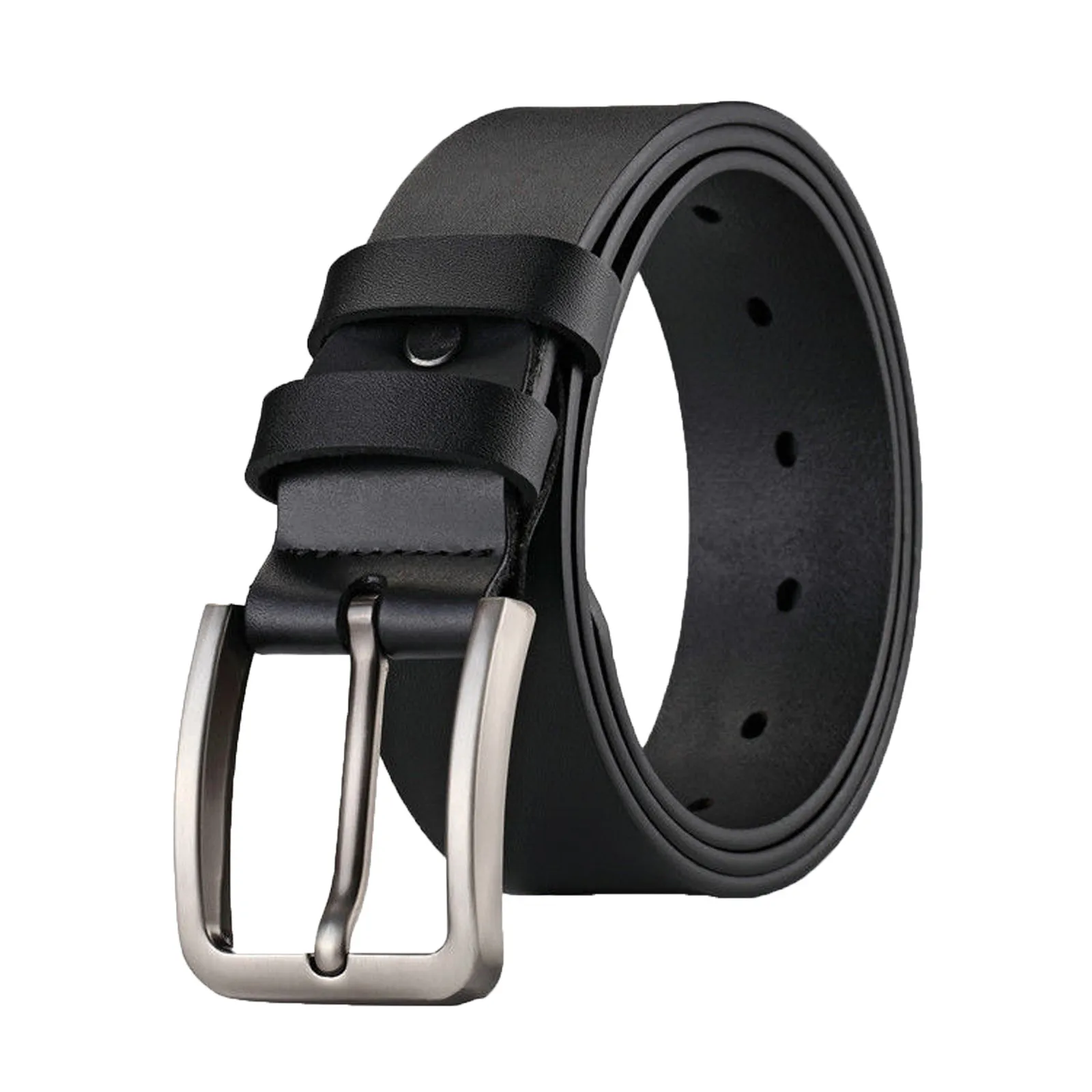 Fashion Wild Pu Leather Belts For Men Classic Luxury Band Black Cowhide Bucket Belt Bussiness Casual Belts Jeans Pants Waistband