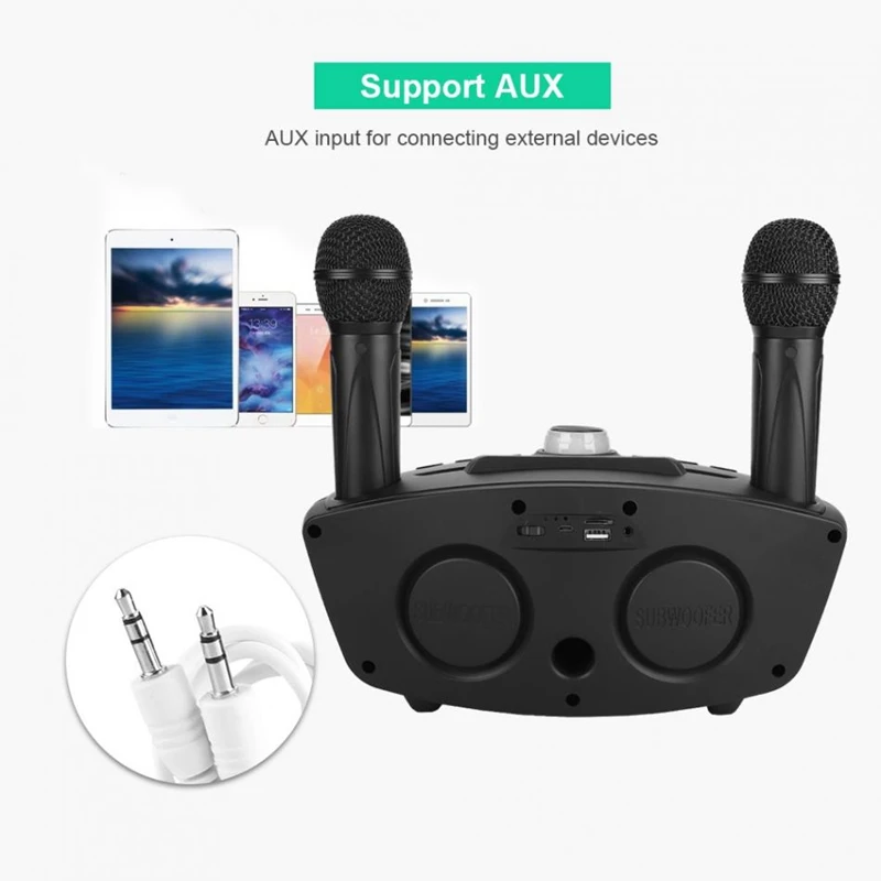 Акция 2022 портативный караоке-плеер Ktv с Bluetooth поддержка Tf-карты Fm Aux вход для улицы