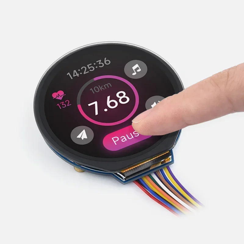 1 28 дюймовый IPS-экран MCU совместимый с STM32 Raspberry Pi Pico 65K Круглый ЖК-дисплей интерфейс