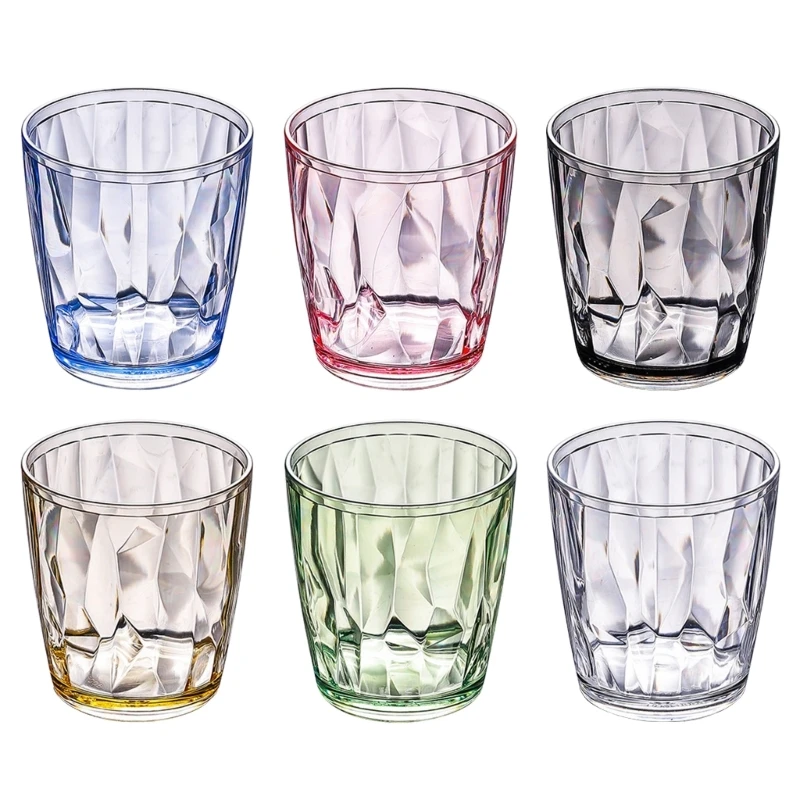 

Unbreakable Acrylic Drinking Glasses Shatterproof Water Tumblers 210ml Reusable Champagne Fruit Juice Beer Cup for Bar