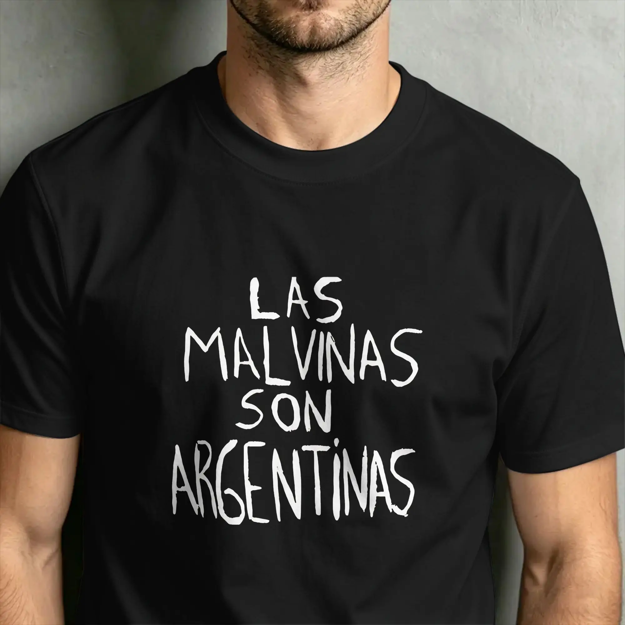 Фото Футболка из 100% хлопка с надписью «Las Malvinas Son Argentinas» для мужчин, летняя, горячая распродажа, топы №4