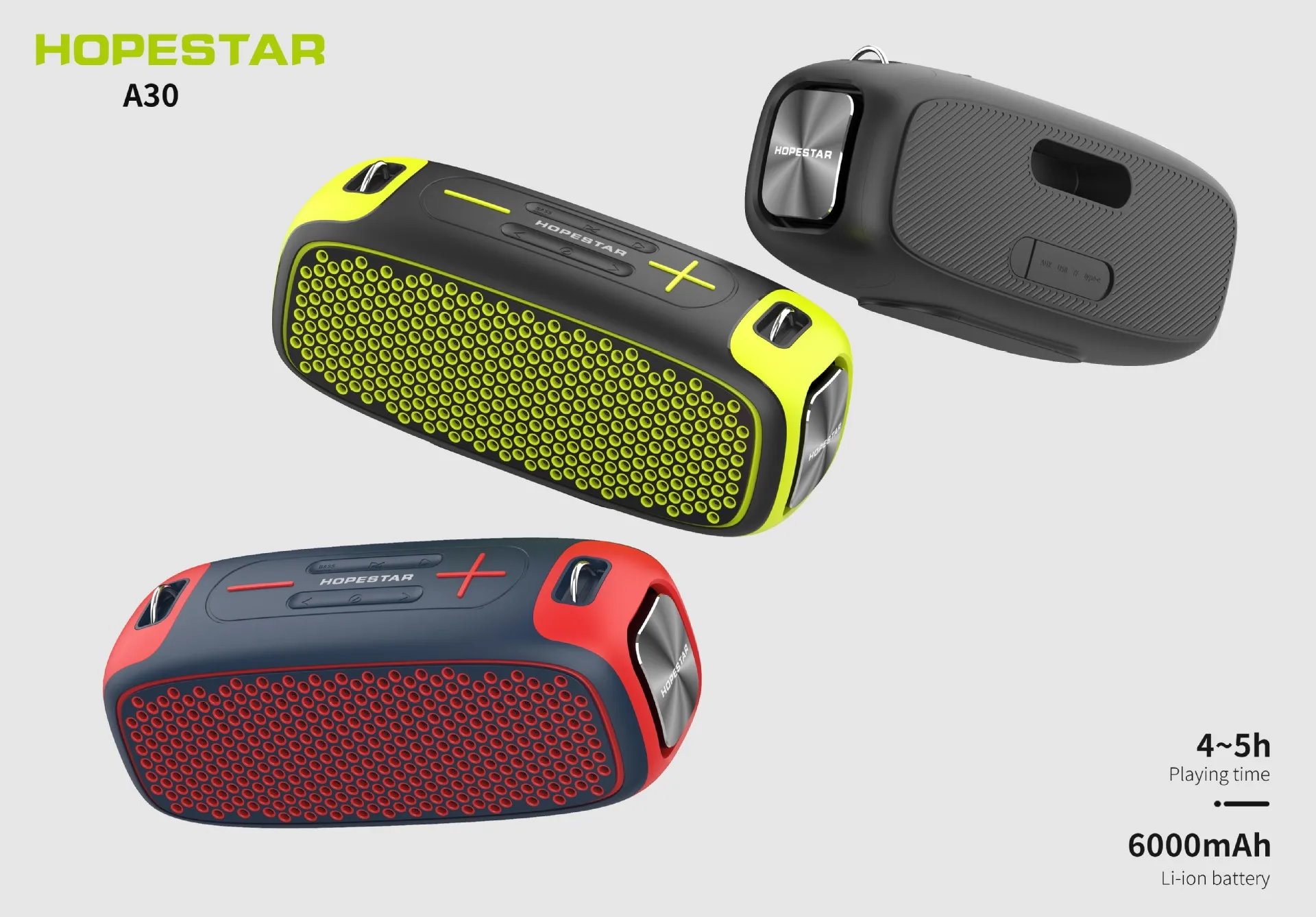 HOPESTAR A30 открытый 66 Вт Мощный Bluetooth динамик 6000 мАч три динамика s автомобильный