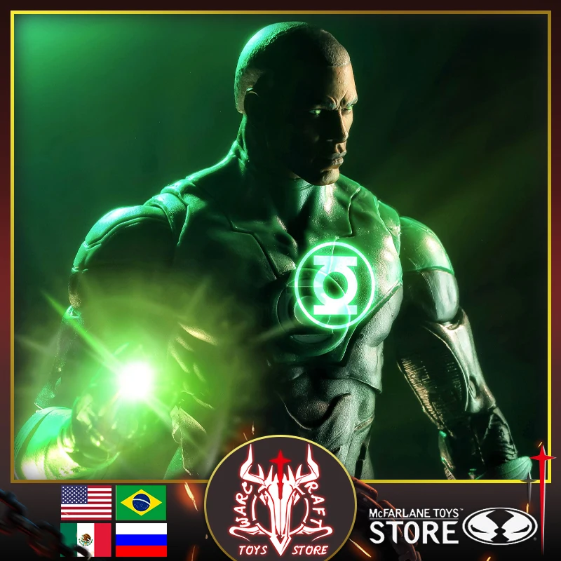 

Игрушки McFarlane комиксы Лиги справедливости, современный комикс, Зеленый Фонарь (Джон Стюарт) DC Multiverse, коллекция подвижных фигурок 7 дюймов