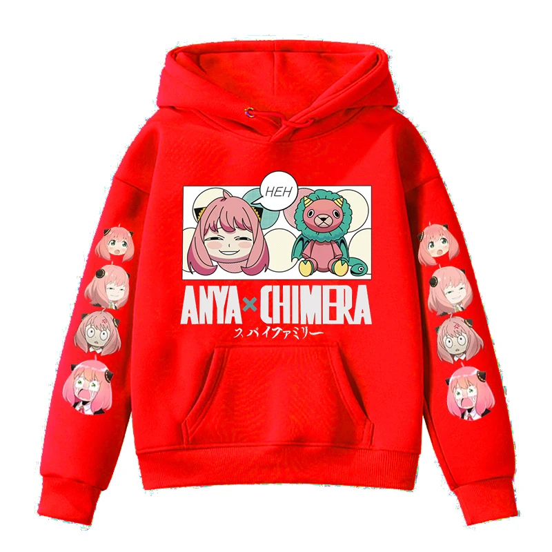 Anya Forger and Mr. Chimera Children's Anime SPY X FAMILY Hoodies Sweatshirts Cartoon Boys Girls Tops Casual Spring Fall Hoodies